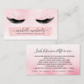 Roos Gold Blush EyeLashes Nazorginstructies Visitekaartje (Voorkant / Achterkant)