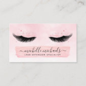 Roos Gold Blush EyeLashes Nazorginstructies Visitekaartje (Voorkant)