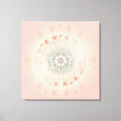 Roos Gold Blush Floral Mandala Canvas Afdruk (Voorkant)