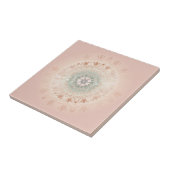 Roos Gold Blush Floral Mandala Tegeltje (Zijkant)