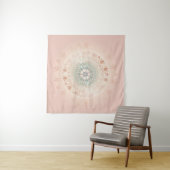 Roos Gold Blush Floral Mandala Wandkleed (In Situ (horizontaal))
