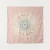 Roos Gold Blush Floral Mandala Wandkleed (Voorkant)