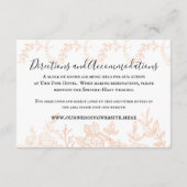 Roos Gold Blush Floral Sketch Wedding Informatie Informatiekaartje (Achterkant)