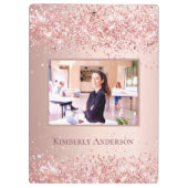 Roos Gold Blush Fotonaam Klembord (Achterkant)