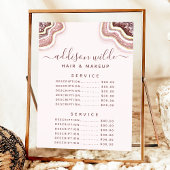 Roos Gold Blush Glitter Agate Service Price Menu