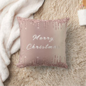 Roos Gold Blush Glitter bestuurt de kerstpiloot Kussen (Deken)