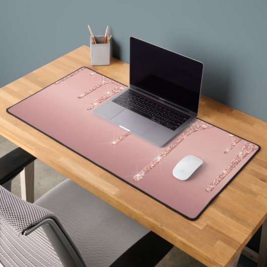 Roos Gold Blush Glitter Bureaumat (Kantoor 2)