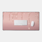 Roos Gold Blush Glitter Bureaumat (Keyboard & Muis)
