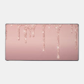Roos Gold Blush Glitter Bureaumat (Voorkant)