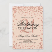 Roos Gold Blush Glitter Confetti 21e verjaardag Kaart (Voorkant)