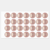 Roos Gold Blush Glitter Drift Custom Text Labels (Vel)