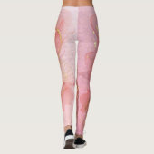 Roos Gold Blush Glitter Drip Leggings (Achterkant)