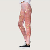 Roos Gold Blush Glitter Drip Leggings (Links)