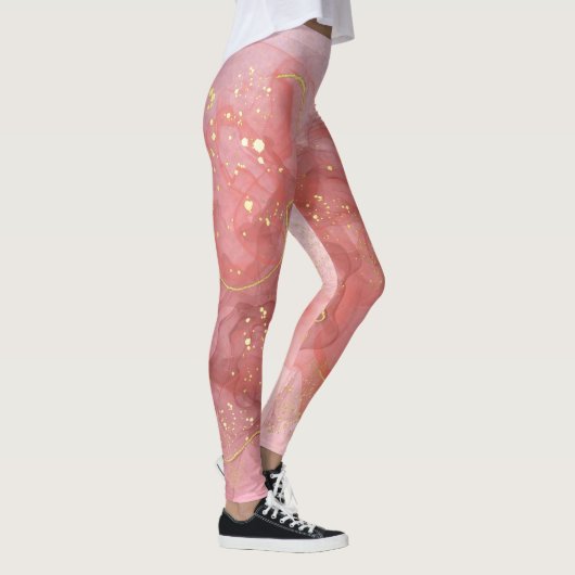 Roos Gold Blush Glitter Drip Leggings (Rechts)