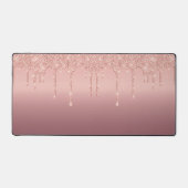Roos Gold Blush Glitter Drips Bureaumat (Voorkant)