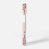 Roos Gold Blush Glitter Drivers Aangepaste tekstna iPhone Hoesje (Rechterkant)