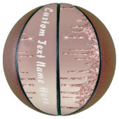 Roos Gold Blush Glitter Drivers Naam Basketball Gi Basketbal (Verticaal)