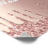 Roos Gold Blush Glitter Drivers Poster Aangepaste (Hoek)