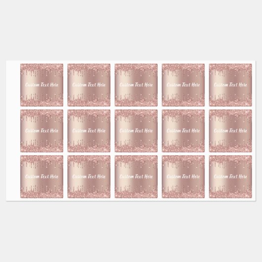 Roos Gold Blush Glitter Drivers Tekstlabels Labels (Vel)