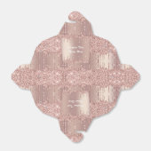 Roos Gold Blush Glitter Drivers Tekstnaam Vierbox Bedankdoosjes (Uitgevouwen)