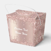 Roos Gold Blush Glitter Drivers Tekstnaam Vierbox Bedankdoosjes (Achterkant)