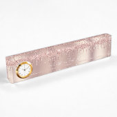 Roos Gold Blush Glitter Drivers Text Desk Name Bor Naambordje
