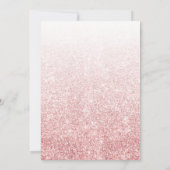 Roos Gold Blush Glitter Elegante Huwelijksuitnodig Kaart (Achterkant)