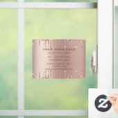 Roos Gold Blush Glitter Gepersonaliseerde raambekl Raamsticker (Huis)