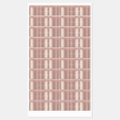 Roos Gold Blush Glitter Labels met aangepaste teks (Vel)