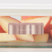 Roos Gold Blush Glitter Labels met aangepaste teks (Aangebracht)