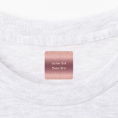 Roos Gold Blush Glitter Labels met aangepaste teks (Aangebracht)