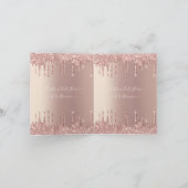 Roos Gold Blush Glitter Luxury Weddenschap Uitnodi Kaart (Binnen)