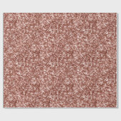 Roos Gold Blush Glitter Naadloze spaarglam Cadeaupapier (Vlak)