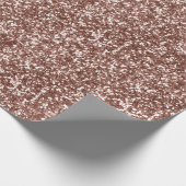 Roos Gold Blush Glitter Naadloze spaarglam Cadeaupapier (Hoek)