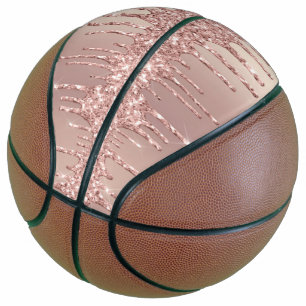 Roos Gold Blush Glitter Sparkle Basketball Gift Basketbal