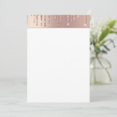 Roos Gold Blush Glitter Sparkle Drift Chic Luxury Menu (Staand voorkant)