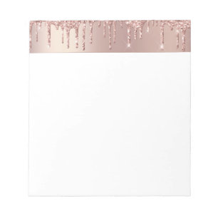 Roos Gold Blush Glitter Sparkle Drift Chic Luxury Notitieblok