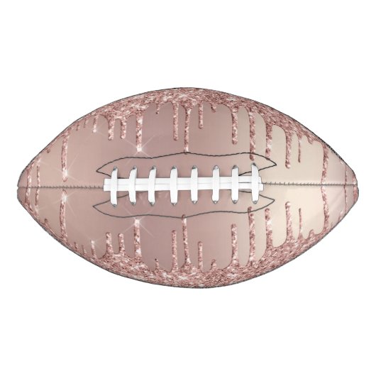 Roos Gold Blush Glitter Sparkle Drift Chic Modern American Football (Voorkant)