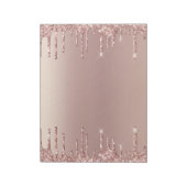 Roos Gold Blush Glitter Sparkle Drift Chic Modern Notitieblok (Linkerzijde)