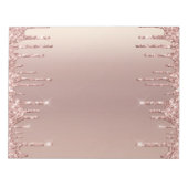Roos Gold Blush Glitter Sparkle Drift Chic Modern Notitieblok (Voorkant)
