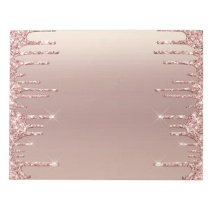 Roos Gold Blush Glitter Sparkle Drift Chic Modern Notitieblok