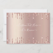 Roos Gold Blush glitter Sparkle Drift Custom Text (Achterkant)