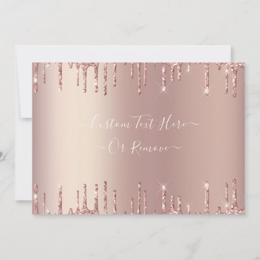 Roos Gold Blush glitter Sparkle Drift Custom Text (Achterkant)