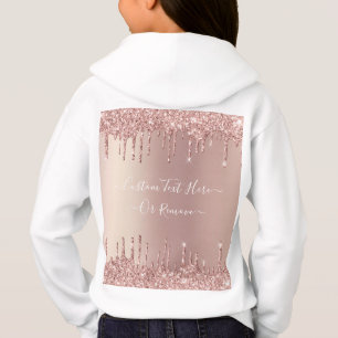 Roos Gold Blush glitter Sparkle Drift Custom Text