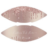 Roos Gold Blush glitter Sparkle Drift Custom Text American Football (Panelen)