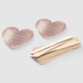 Roos Gold Blush glitter Sparkle Drift Custom Text Handwaaier (Niet-gemonteerd)