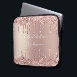 Roos Gold Blush glitter Sparkle Drift Custom Text Laptop Sleeve<br><div class="desc">Roos Gold Blush Glitter Sparkle Drijft Aangepaste tekst Roze Modern - Voeg je unieke tekst/naam toe of verwijder tekst - Maak je speciale cadeautje - Resize en beweeg of verwijder tekst/elementen met aanpassingsgereedschap. Ontwerp door MIGNED. Zie alstublieft mijn andere projecten. U kunt deze design ook overbrengen naar meer dan 1000...</div>