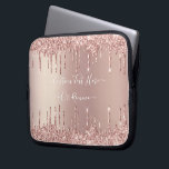 Roos Gold Blush glitter Sparkle Drift Custom Text Laptop Sleeve<br><div class="desc">Roos Gold Blush Glitter Sparkle Drijft Aangepaste tekst Roze Modern - Voeg je unieke tekst/naam toe of verwijder tekst - Maak je speciale cadeautje - Resize en beweeg of verwijder tekst/elementen met aanpassingsgereedschap. Ontwerp door MIGNED. Zie alstublieft mijn andere projecten. U kunt deze design ook overbrengen naar meer dan 1000...</div>