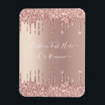 Roos Gold Blush glitter Sparkle Drift Custom Text Magneet<br><div class="desc">Roos Gold Blush Glitter Sparkle Drijft Aangepaste tekst Roze Modern - Voeg je unieke tekst toe of verwijder tekst - Maak je speciale cadeautje - Resize tekst en beweeg of verwijder tekst/elementen met aanpassingsgereedschap. Ontwerp door MIGNED. Zie alstublieft mijn andere projecten. U kunt deze design ook overbrengen naar meer dan...</div>