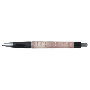 Roos Gold Blush glitter Sparkle Drift Custom Text Pen